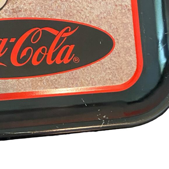 Coca Cola Vintage 1995 "Family Drive-In" Themed Metal Serving Tray * Flawed * - Picture 4 of 16